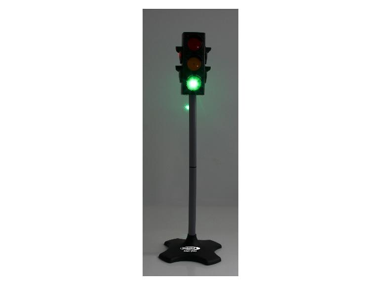 Feu de signalisation jouet Jamma Just Play avec lumière verte allumée.