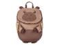 Sac à dos enfant marron avec motif visage d'animal de dessin animé