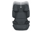 Un siège auto gris Cybex, modèle Solution X i-Fix, avec un appui-tête réglable.