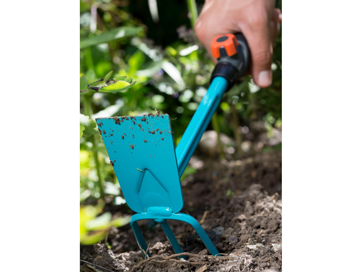 Gardena combisystem-Petite serfouette, lame droite, 3 dents Bleu - vue 5