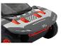 Une Audi grise avec des accents rouges et le slogan '#Future is An Attitude.'
