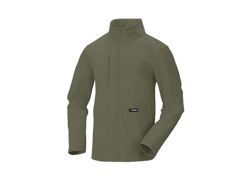 Veste polaire verte pour homme avec fermeture éclair et poches