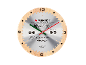 Une horloge en forme de lame de scie circulaire Parkside.