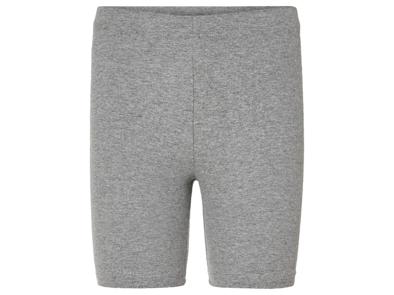 Short de vélo gris en maille pour femmes.
