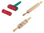 Rouleaux à pâtisserie à thème de Noël avec des motifs pour biscuits et gâteaux.