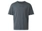 T-shirt gris foncé à manches courtes avec inscription "SIMPLICITY".