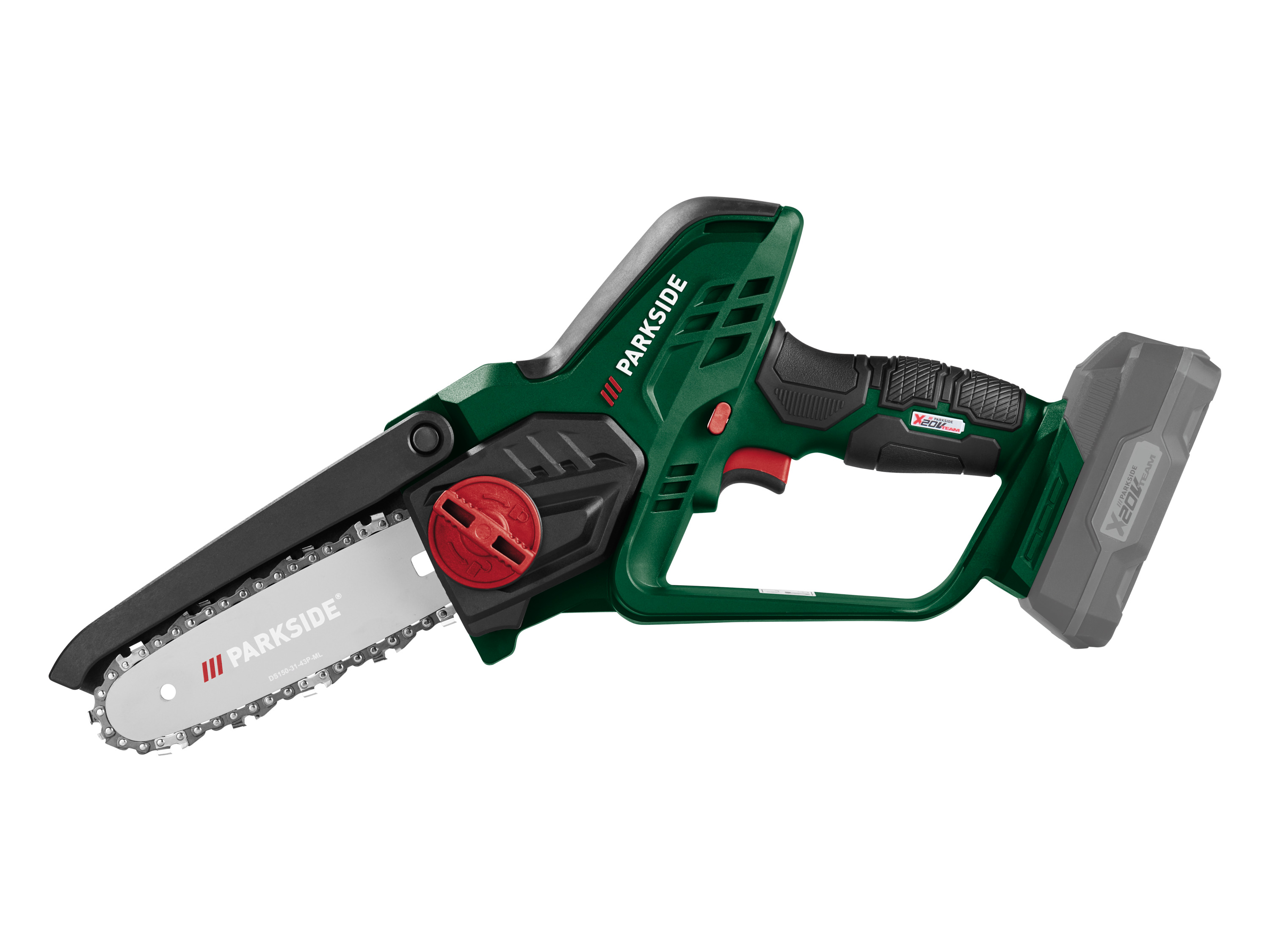PARKSIDE® Mini-tronçonneuse à bois sans fil + Batterie + Chargeur rapide, 20 V