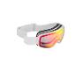 Masque de ski blanc avec une lentille colorée et réfléchissante
