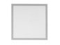 Un luminaire LED rectangulaire pour plafond avec un cadre argenté.
