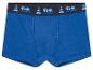 Boxers bleus pour enfant, motif véhicules.