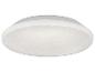 Plafonnier LED rond avec effet ciel étoilé, doté d'un diffuseur blanc et d'une base grise.
