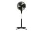 Ventilateur sur pied noir, idéal pour la maison.