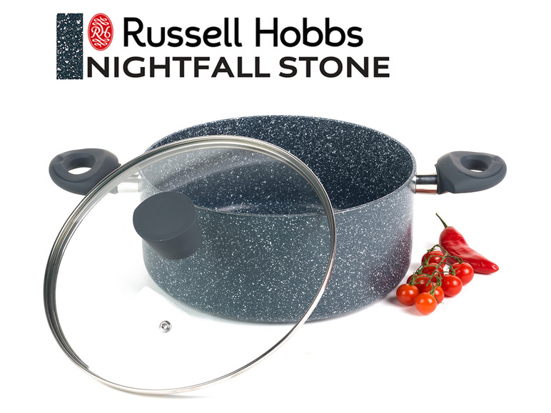 Aller en mode plein écran : Russell Hobbs Wok, casserole à manche, sauteuse ou casserole, Aluminium Nightfall Collection Blue Marble  - Image 65