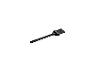 Petite brosse noire à poils courts, outil de nettoyage.