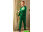 Garçon souriant en sweat à capuche vert et pantalon de jogging avec imprimé monstre.
