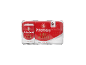 Pack de six canettes de bière blonde de 33 cl dans un emballage rouge et blanc.