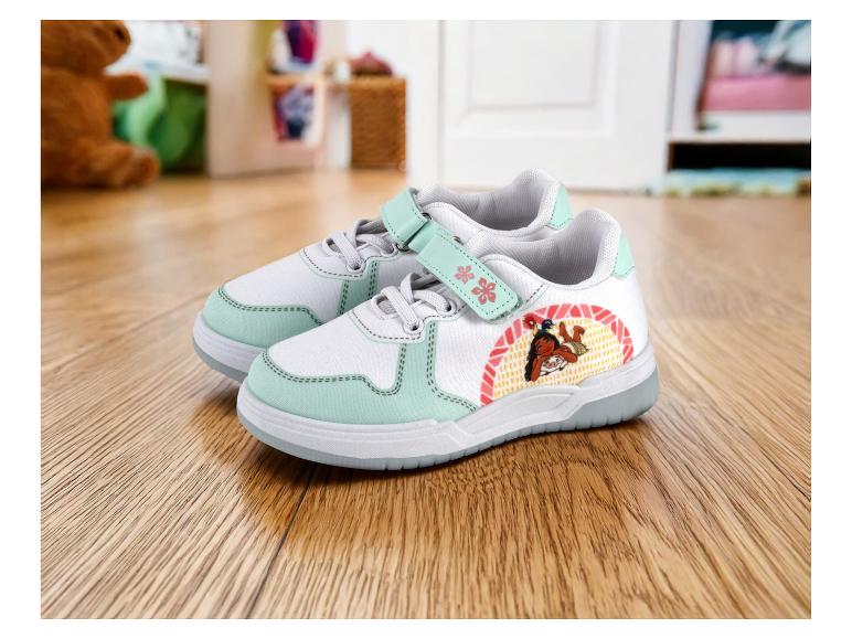 Baskets enfant vert pâle avec Moana.