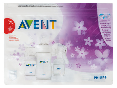 Philips AVENT Lot de 5 Sachets de stérilisation pour micro-ondes SCF297/05