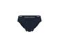 Slip en coton noir avec ceinture élastique blanche.