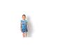 Pyjama bleu pour enfants avec haut à manches courtes et short imprimé.
