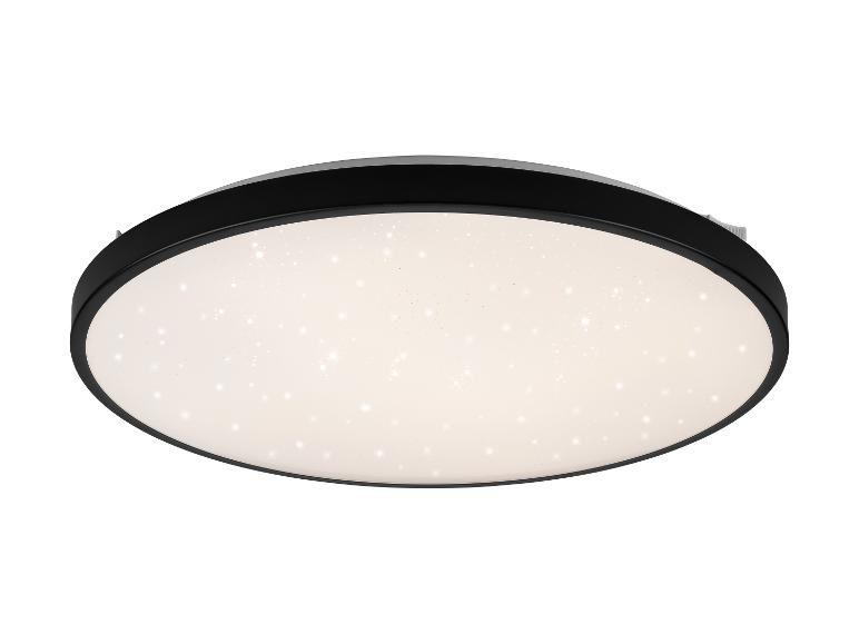 Plafonnier LED rond noir avec effet étoiles