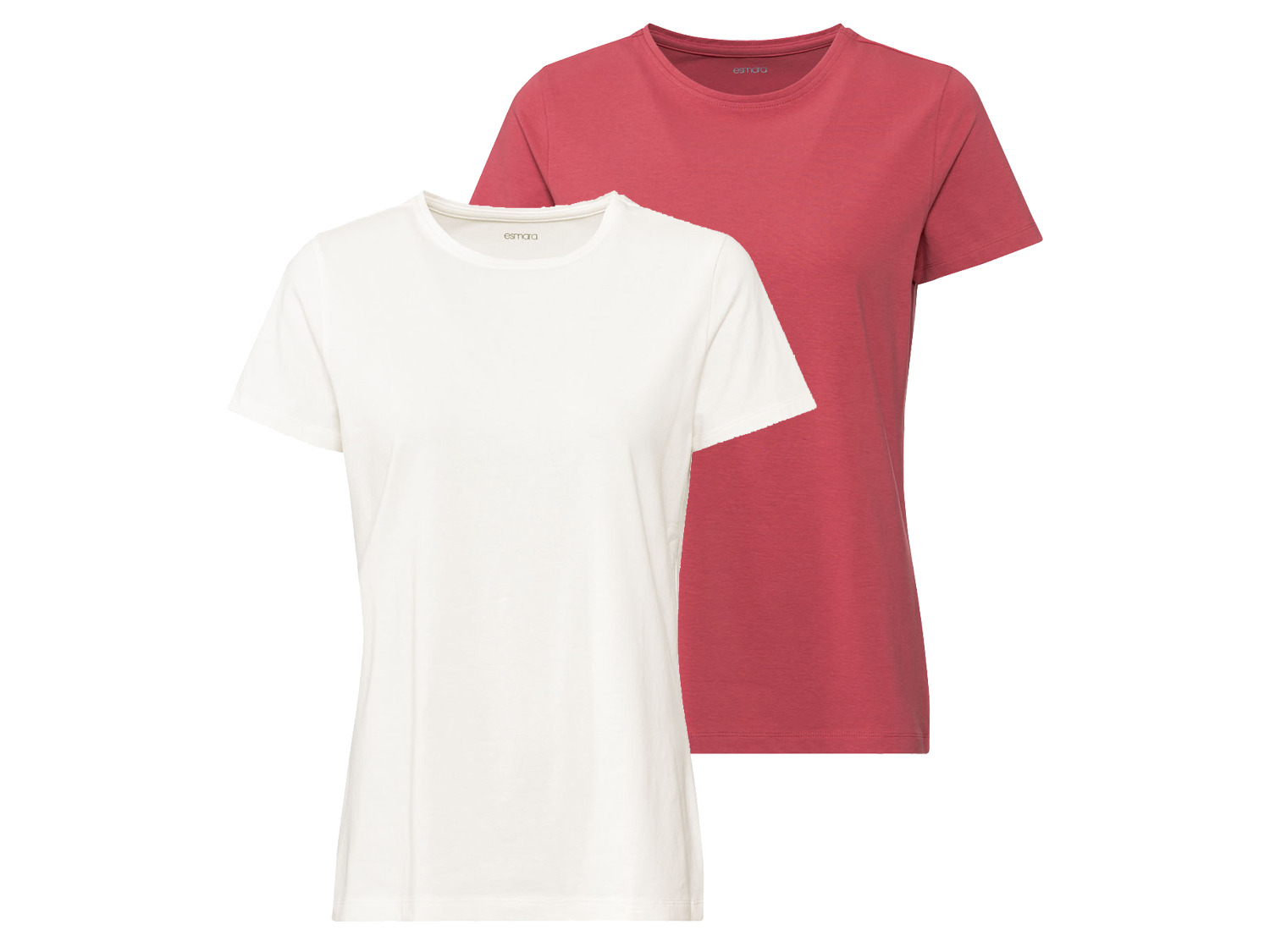 Lot de 2 T-Shirt Femme, Urban Classics T-Shirt Manches courtes