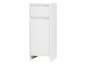 Une armoire de salle de bain blanche avec une porte et un tiroir.