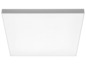 Un luminaire LED de plafond carré avec un cadre en aluminium.
