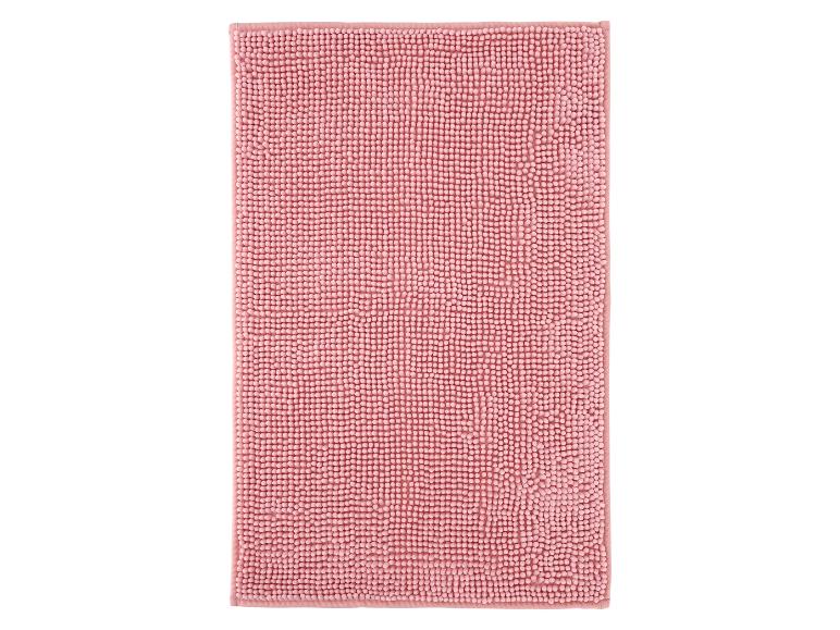 Tapis de bain rose texturé
