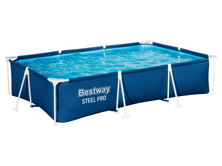 Piscine rectangulaire Bestway Steel Pro, bleue.