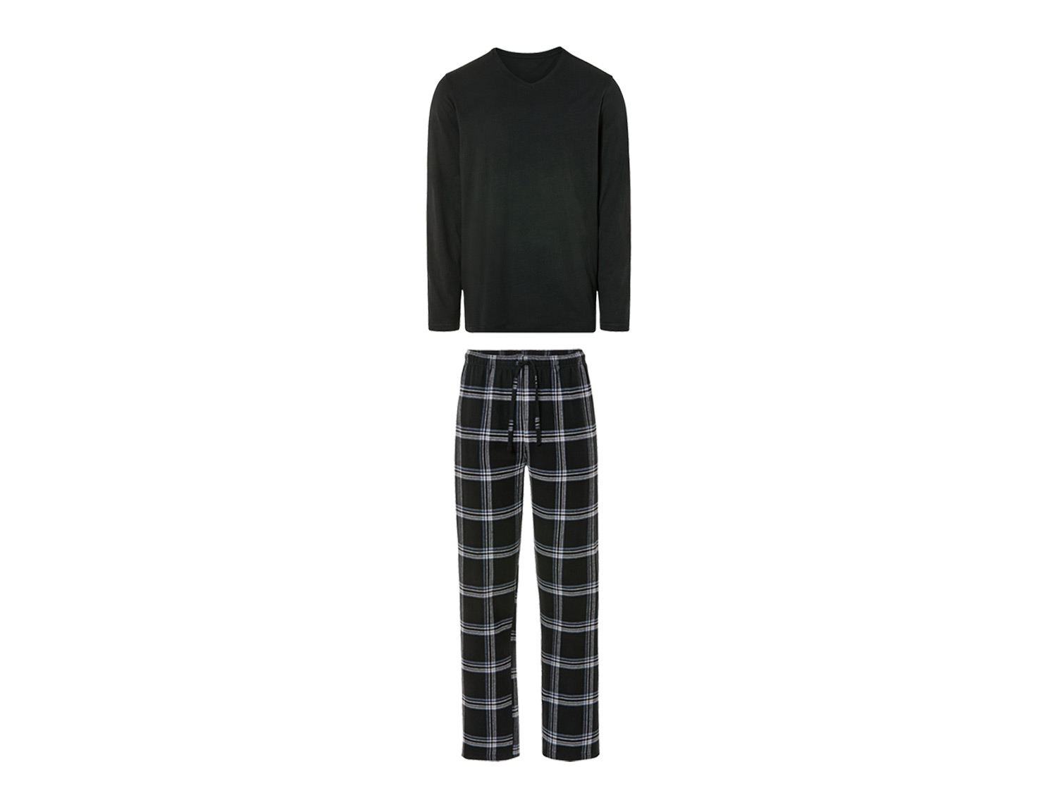 LIVERGY® Pyjama homme (S, noir)