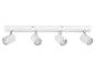 Luminaire de plafond moderne à quatre spots, blanc.
