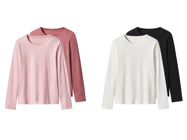 T-shirts à manches longues roses, bordeaux, blancs et noirs