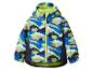 Veste à capuche pour enfant avec imprimé camouflage bleu, vert et gris