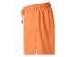 Shorts de survêtement orange avec taille élastique et cordon de serrage.