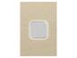 Applique murale LED carrée sur un mur beige texturé