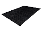 Tapis noir moelleux, style moderne.