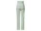 Un pantalon vert clair à taille haute.