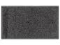 Un tapis de bain gris foncé avec un motif en zigzag.
