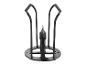 Support en métal noir pour le stockage de bois ou d'autres objets.