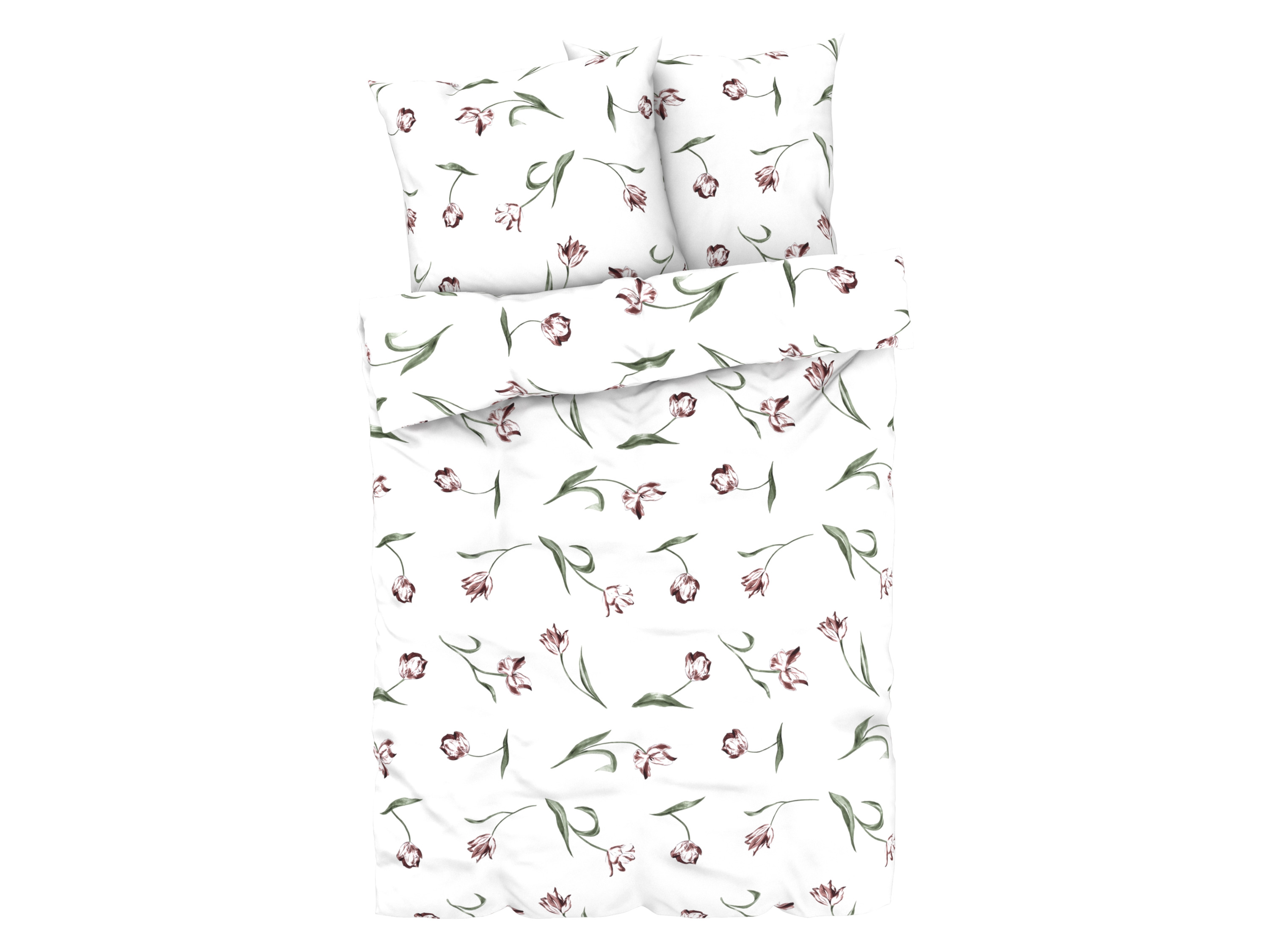 LIVARNO home Parure de lit en satin microfibre, 240 x 220 cm (tulipes)