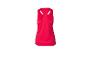 Débardeur de sport rouge pour femme avec dos nageur.