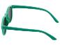 Lunettes de soleil vertes avec verres foncés, vues de côté.