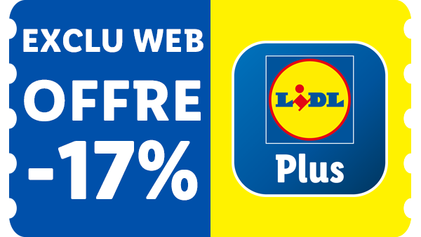 Offre web exclusive : -17% avec Lidl Plus.