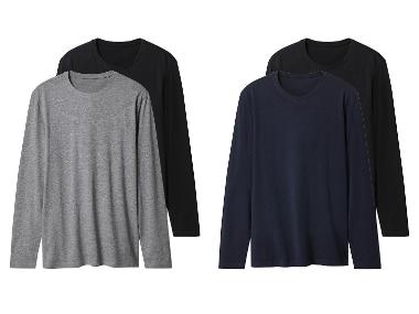 esmara Men Lot de 2 t-shirts à manches longues homme