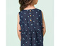 Une robe bleu marine à imprimé palmiers pour fille.