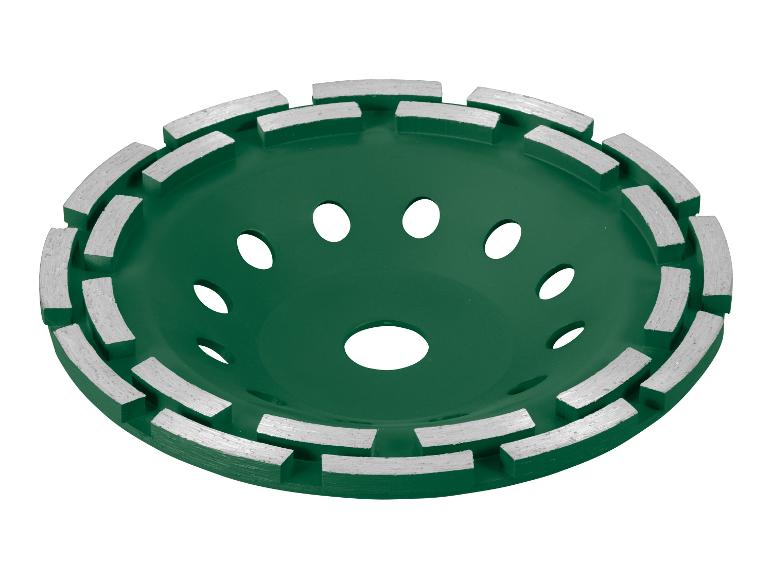 Meule diamantée verte avec segments pour le ponçage du béton et de la pierre