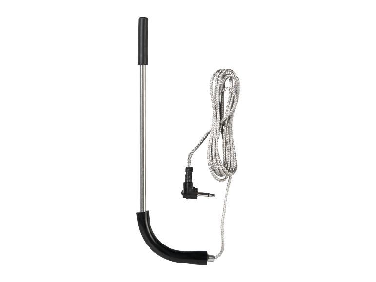 Un thermomètre sans fil avec une sonde métallique et un câble