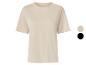 T-shirt beige à manches courtes avec options de couleur beige et noir.
