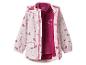Veste enfant à capuche et doublure polaire, motif floral.